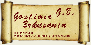 Gostimir Brkušanin vizit kartica